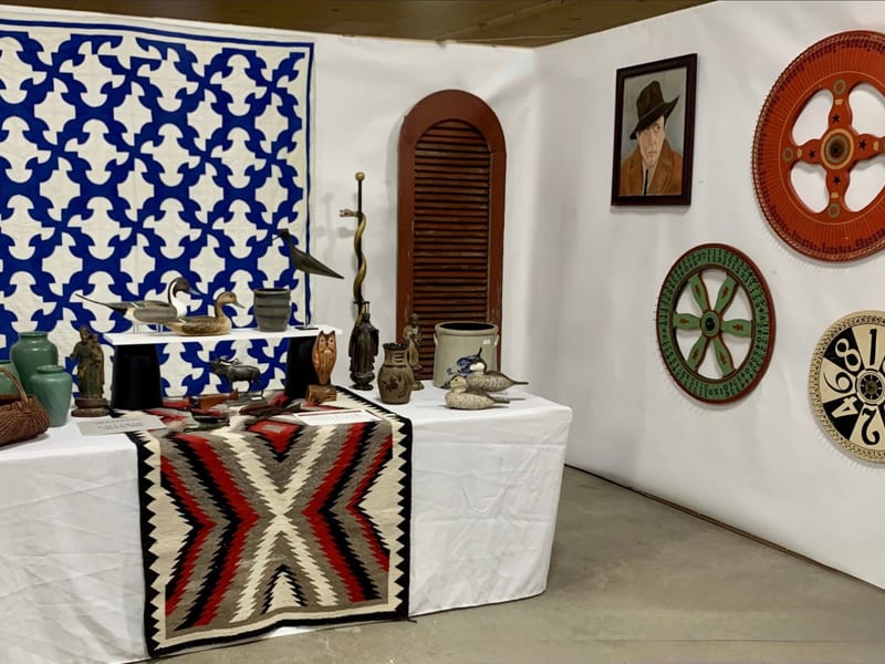 Antique objects on display