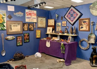 Americana collectibles and folk art booth